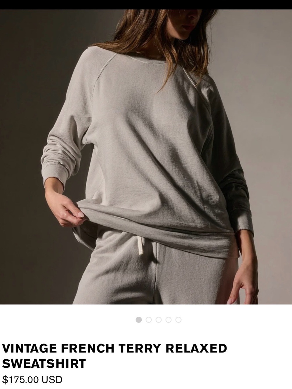 James Perse French Terry sweatshirt (size 2) and sweatpants (size 3)